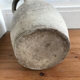 Raw stoneware pot