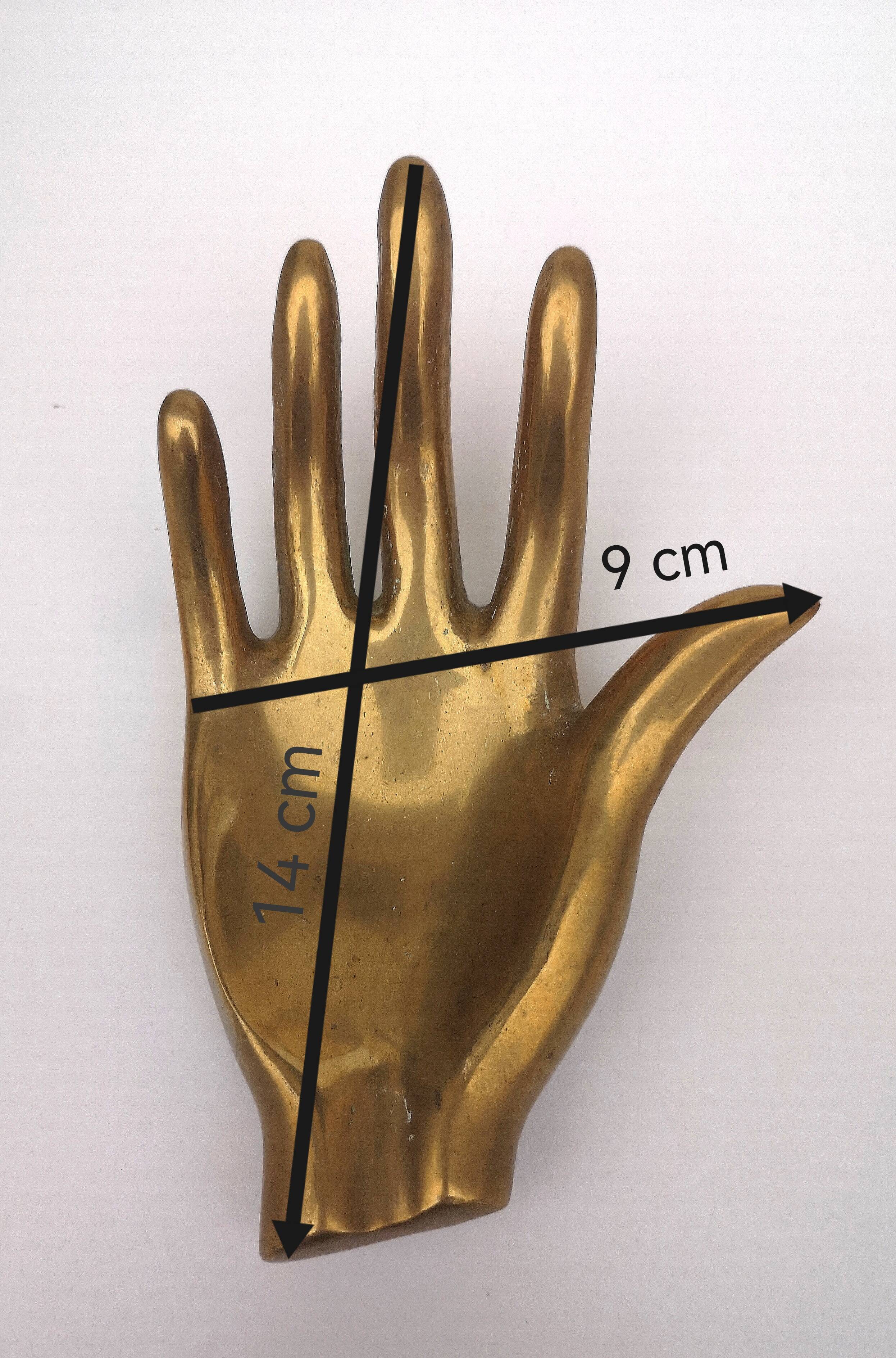 Hand, vintage ashtray, bronze