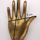 Hand, vintage ashtray, bronze