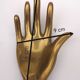 Cendrier vintage en bronze figurant une main