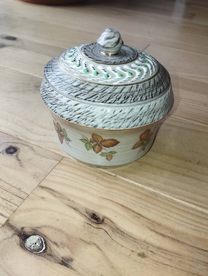Vintage glazed stoneware bonbonnière by Jacques Breugnot – 1960s/70s