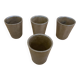 Série de 4 tasses gobelets digoin grès beige made in france vintage #e