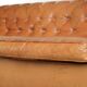 Sheepskin 2.5-seater Chesterfield sofa in a light cognac colour