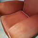Red satin club armchair