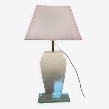 Lampe verre design années 90