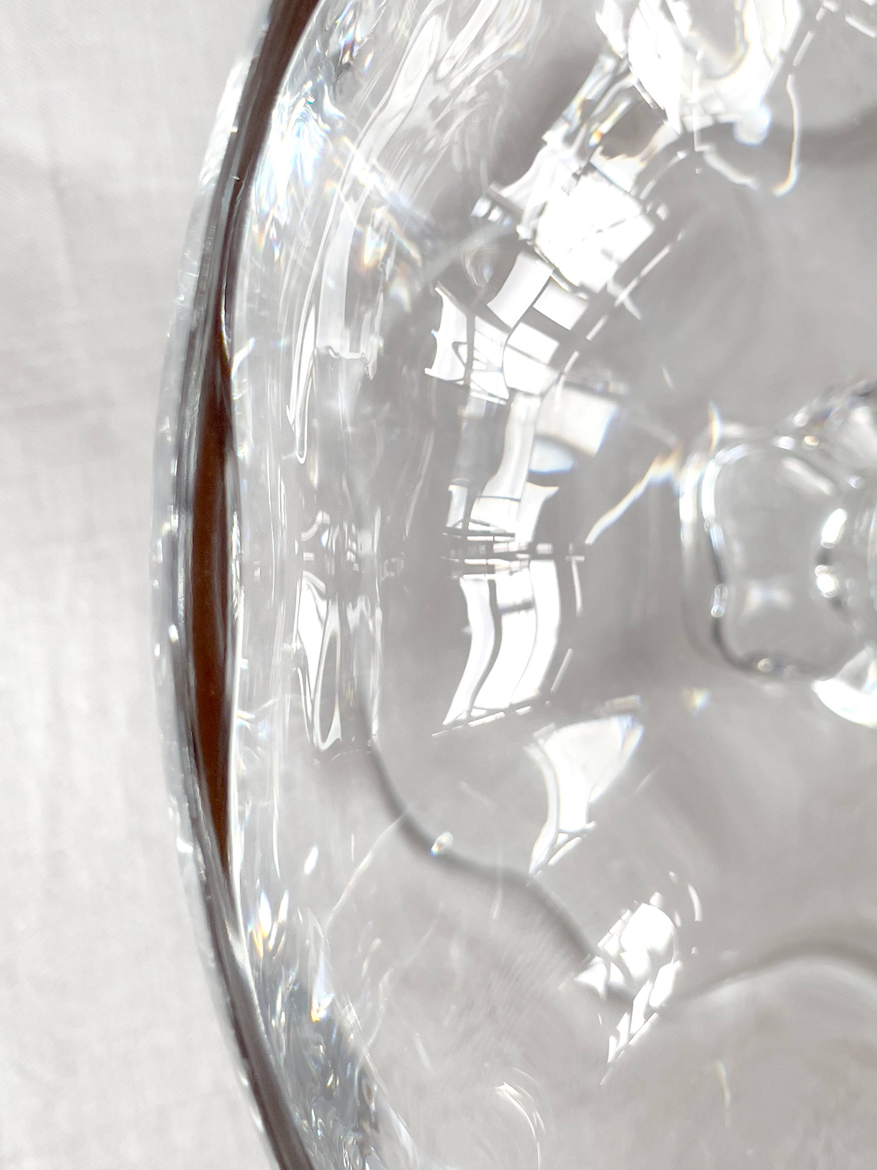 large fruit bowl on a pedestal in Sèvres crystal from the 1950s