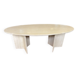 oval travertine table from the 70s