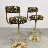 Tabourets de bar Cobra de Borje Johanson au design vintage suédois Pierre Frey