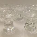 5 alcohol cut crystal glass set