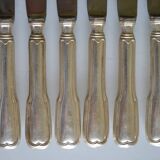 12 couteaux à dessert ou fromage métal argenté SFAM 21,5 cm