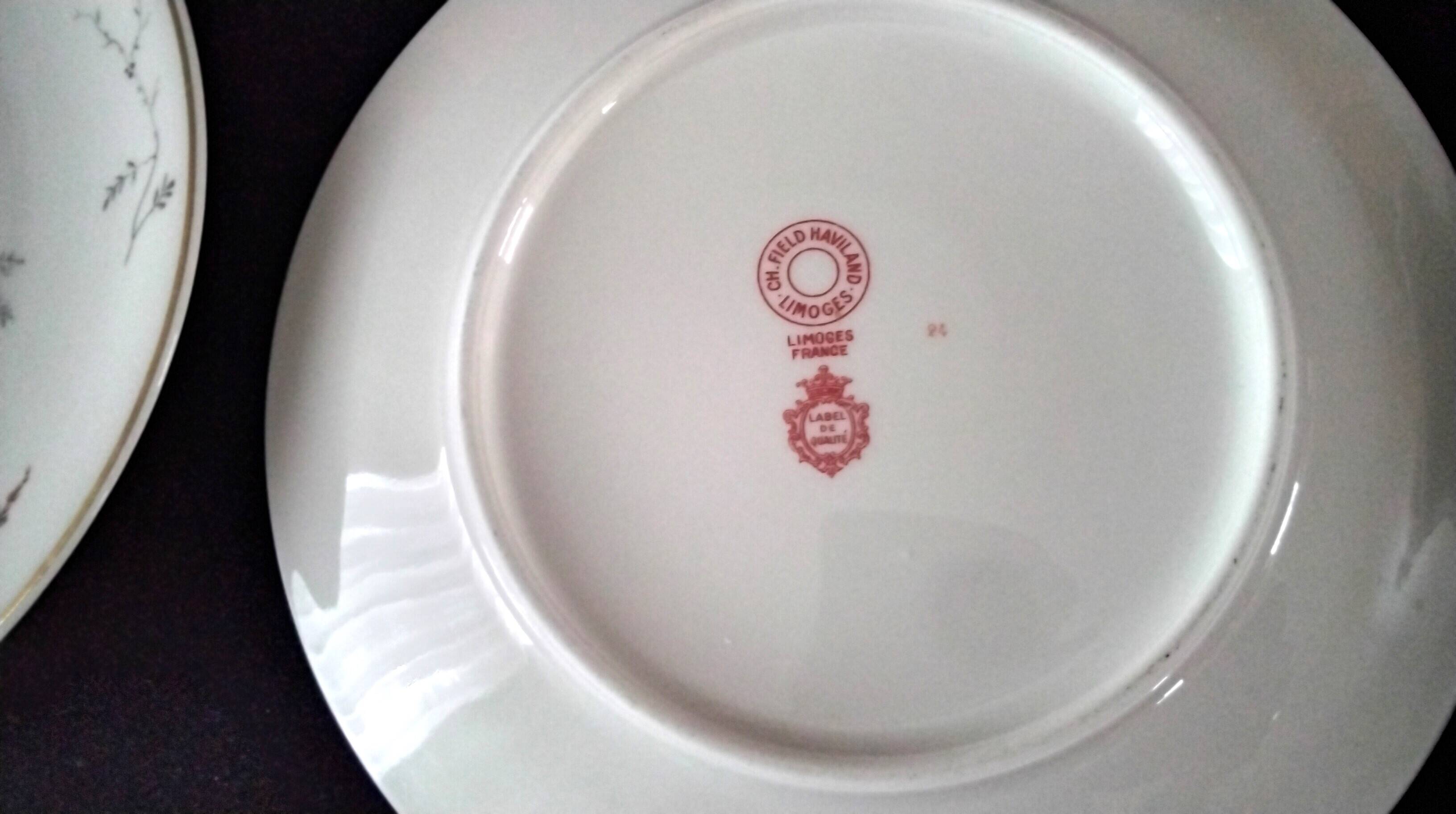 6 Limoges porcelain dessert plates by Ch. Field Haviland