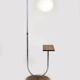 Lampadaire Art Déco Bauhaus restauré par Jindrich Halabala, 1940s