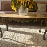 Vintage marble and brass coffee table