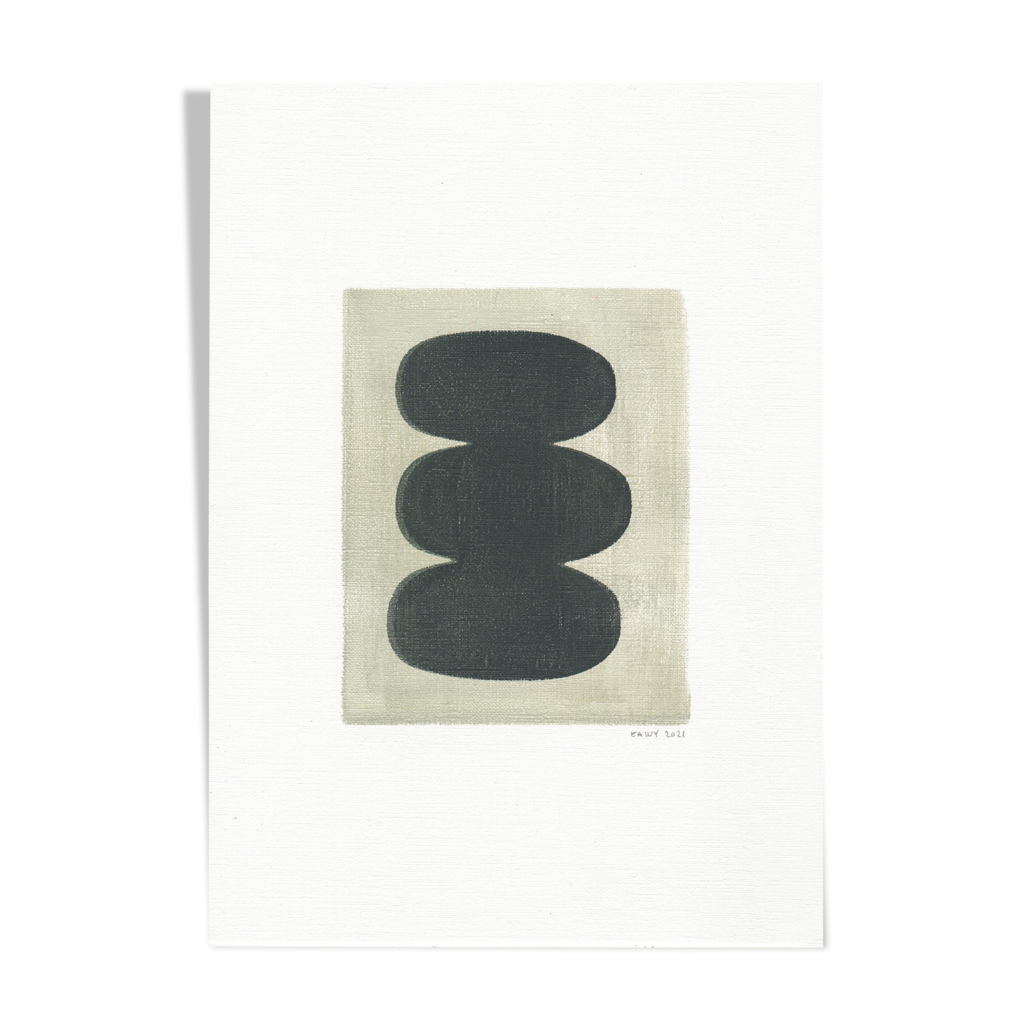 Painting on paper illustration M813 signed Eawy