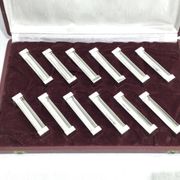 Saint Médard – 12 silver metal knife holders