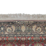 Kashmir carpet in wool and hand-knotted silk