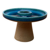 Danish ceramic candlestick from the mid-century by Herman A. Kähler for Hak, 1960s.