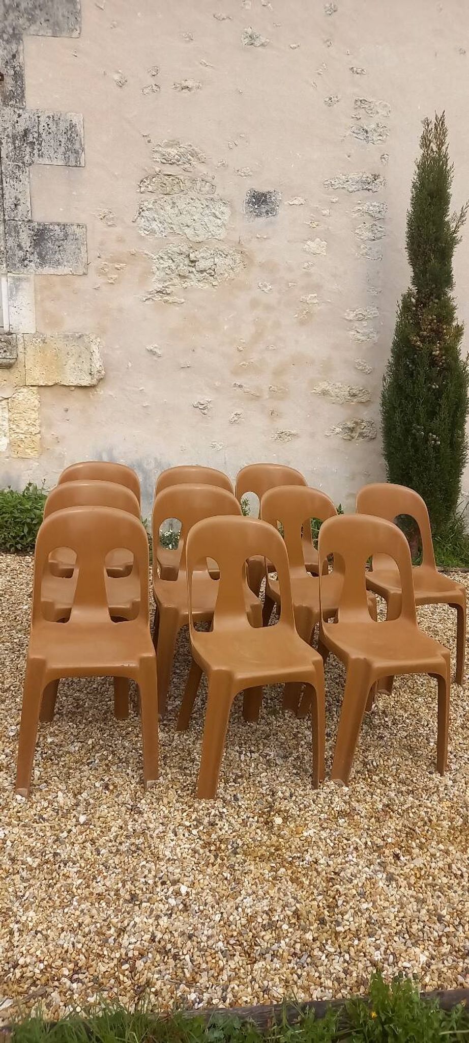Set of 10 Massonet chairs