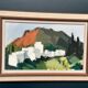 Huile sur toile originale suédoise – « Village de montagne » par Stig Wernheden – Vintage et encadrée – 48 × 70 cm (18,9" × 27,6")