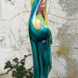 Vierge a l'enfant faience de desvres fourmaintraux - art deco