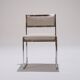 Pair of metal and textured fabric chairs, 1970s