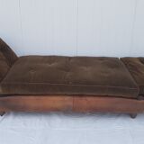 Bed rest French leather. 1920/1930.