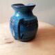 Blue ceramic pitcher Emile Masson Vallauris