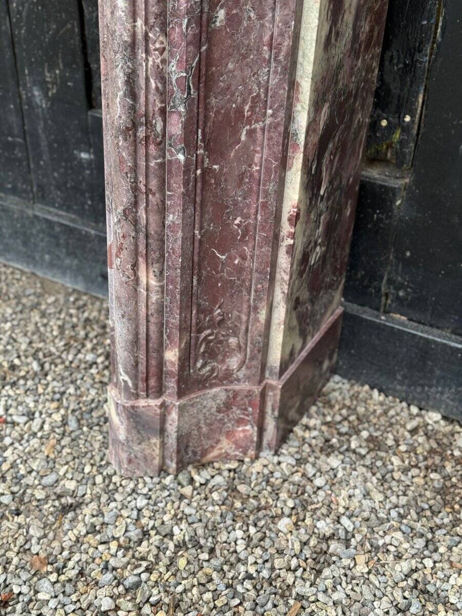 Regency Peach Blossom Marble Fireplace, 18th Century