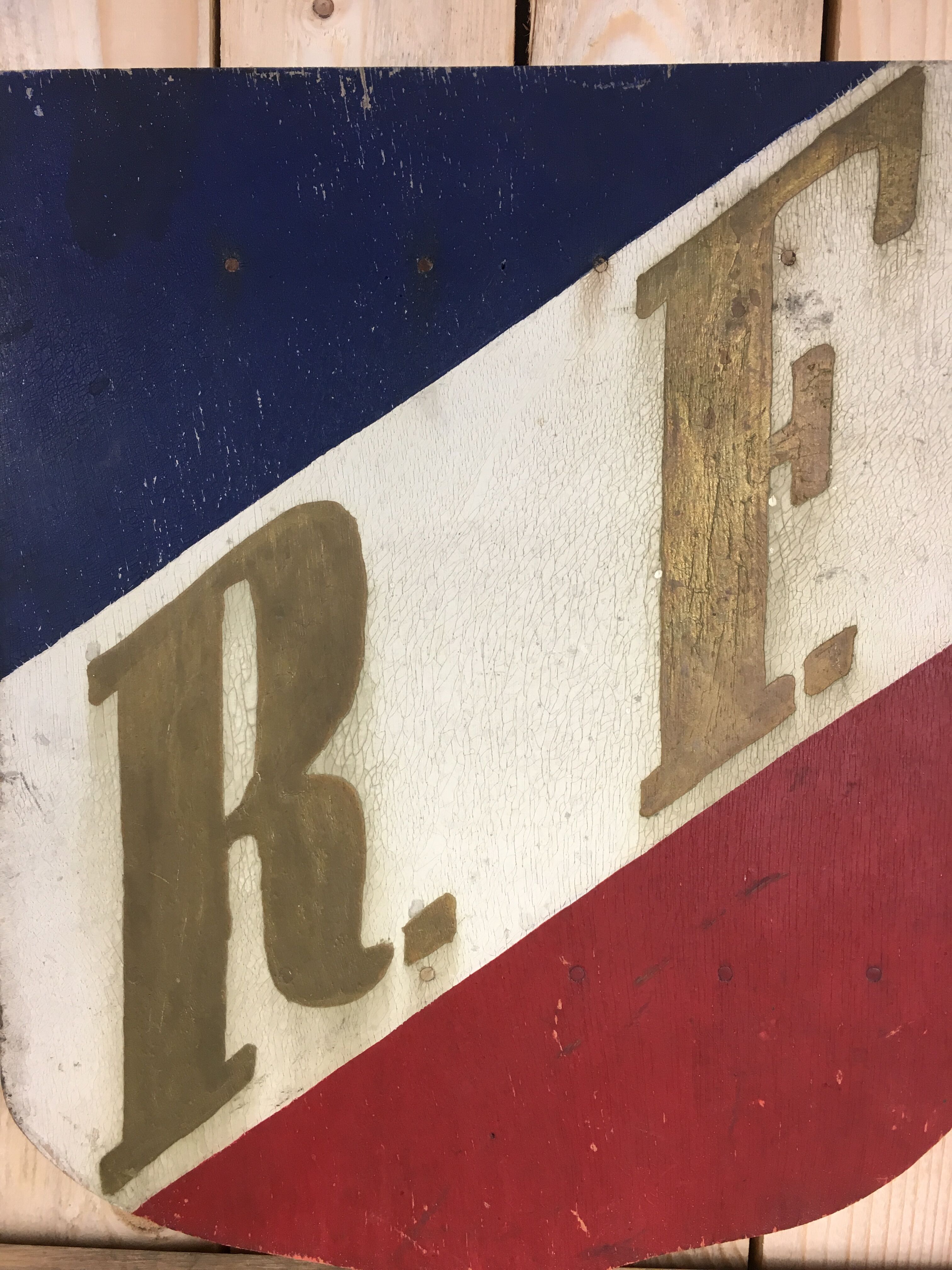 Old flag door French Republic