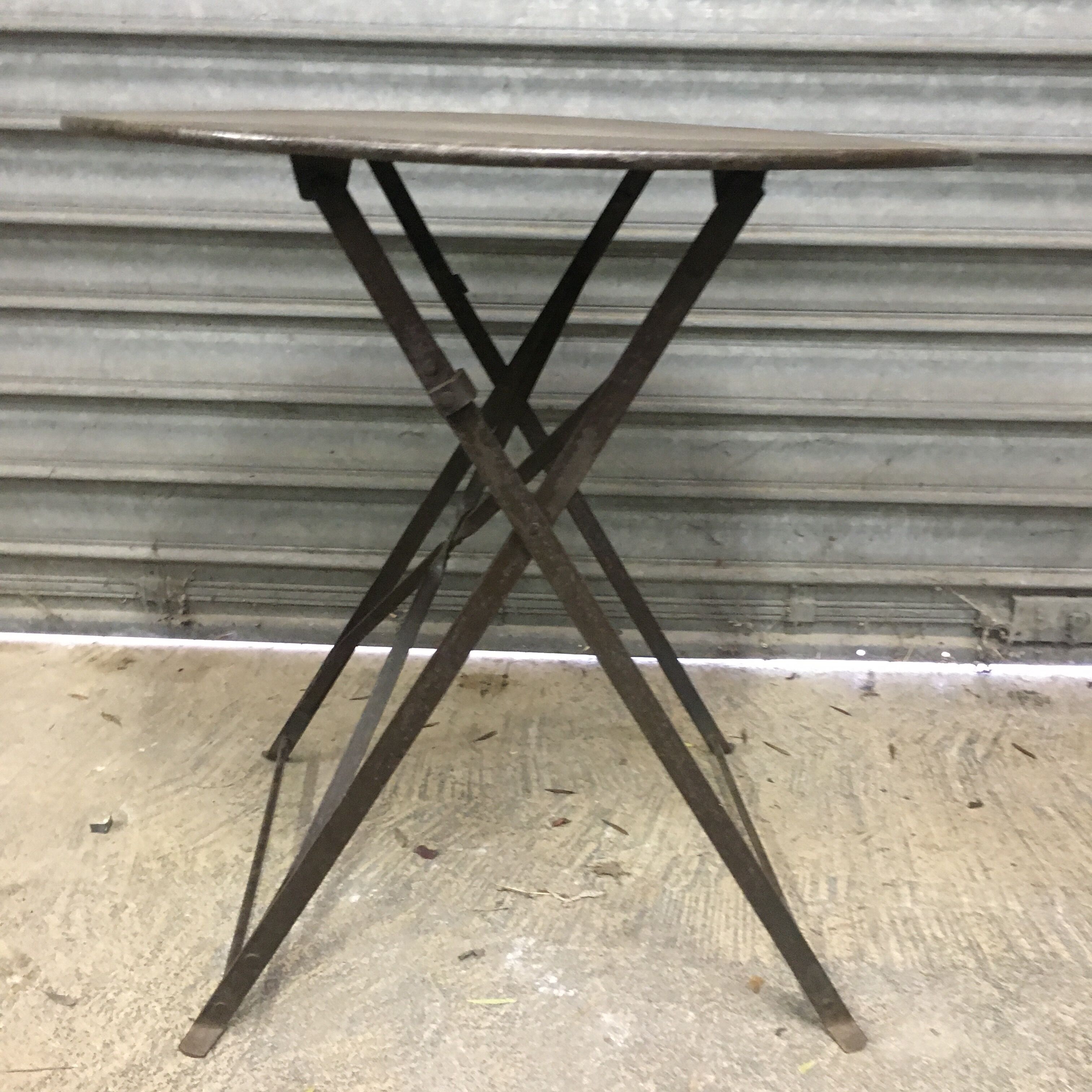 Wrought iron folding garden table