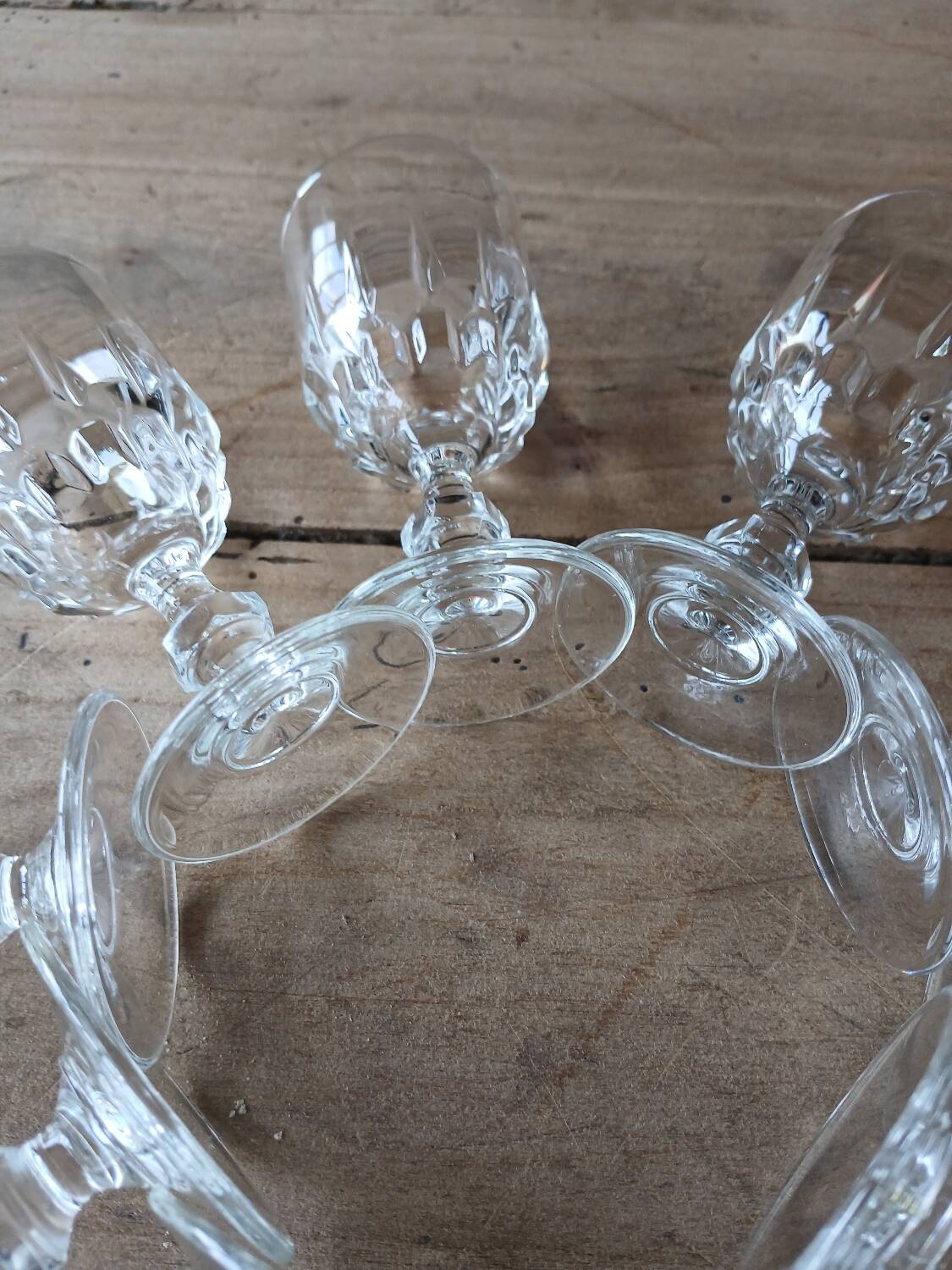 10 antique liqueur glasses