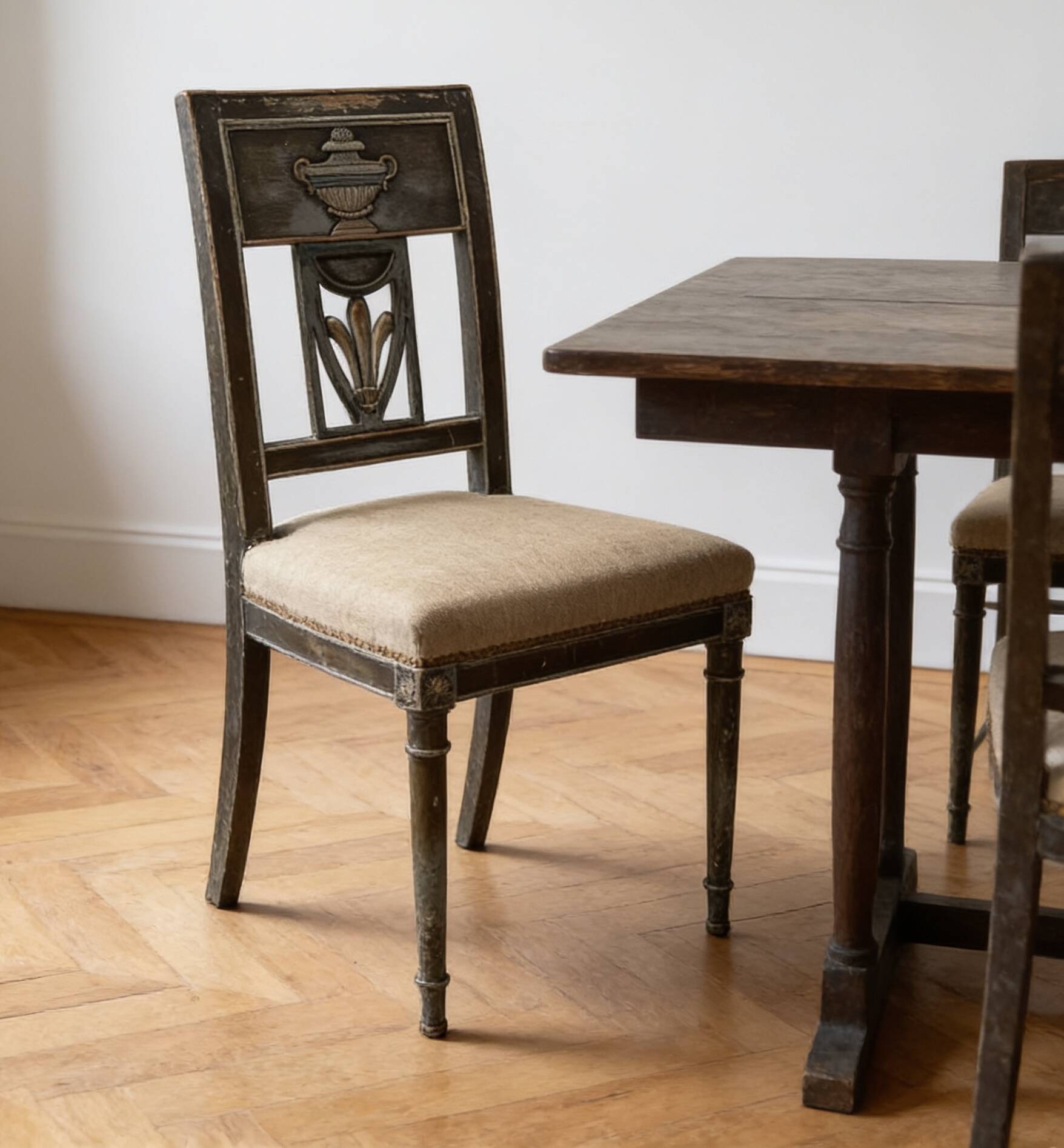 Set of 5 Directoire style chairs