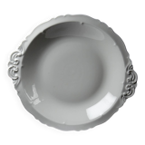 Large hollow serving dish, fine white Limoges porcelain, vintage/antique