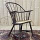 19th century English armchair in 19th century elm and beech
