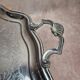 Large silver-plated serving tray – Rococo decoration & shell handles