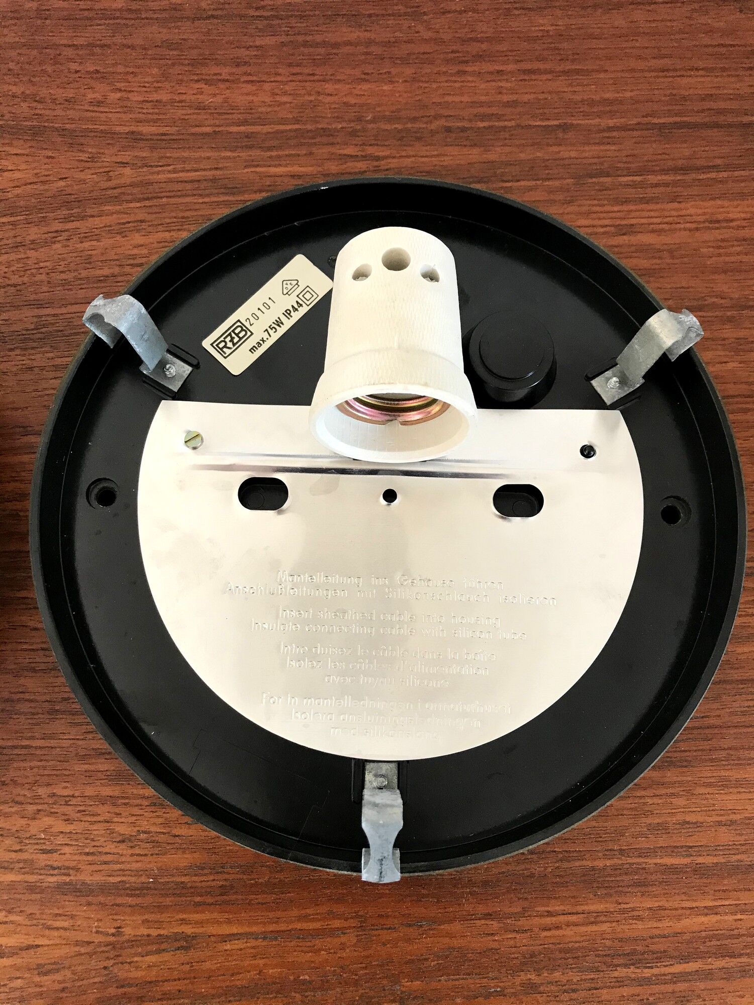 Ceiling lamp in vintage opaline 70s