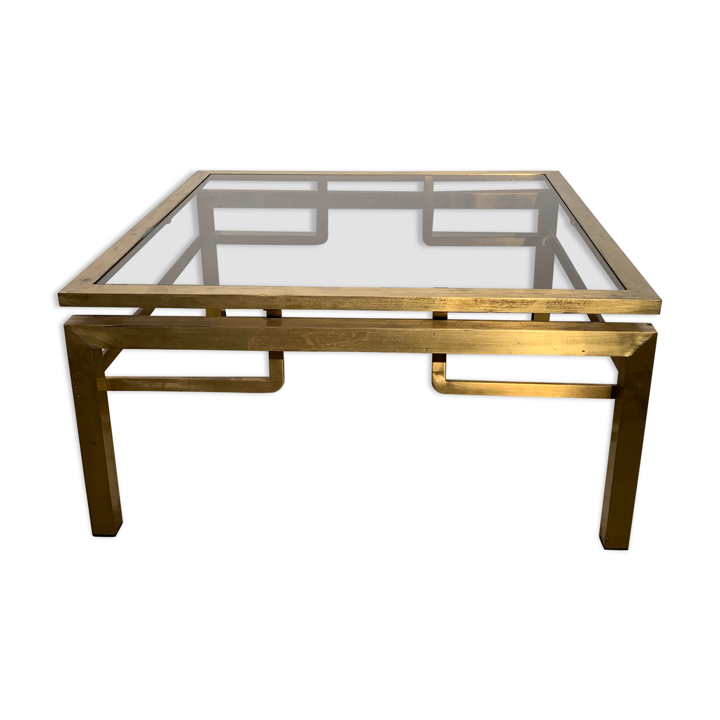 Guy Lefèvre's gilded metal coffee table for Maison Jansen, 1970