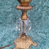 Lampe chevet salon Cristal tulipe verre blanc ancien vintage dp 0422065