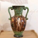 Glazed ceramic vase signed H. Bequet