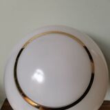 Lamp with globe ball wall lamp vintage art deco ceiling light white screen-printed pattern with support
