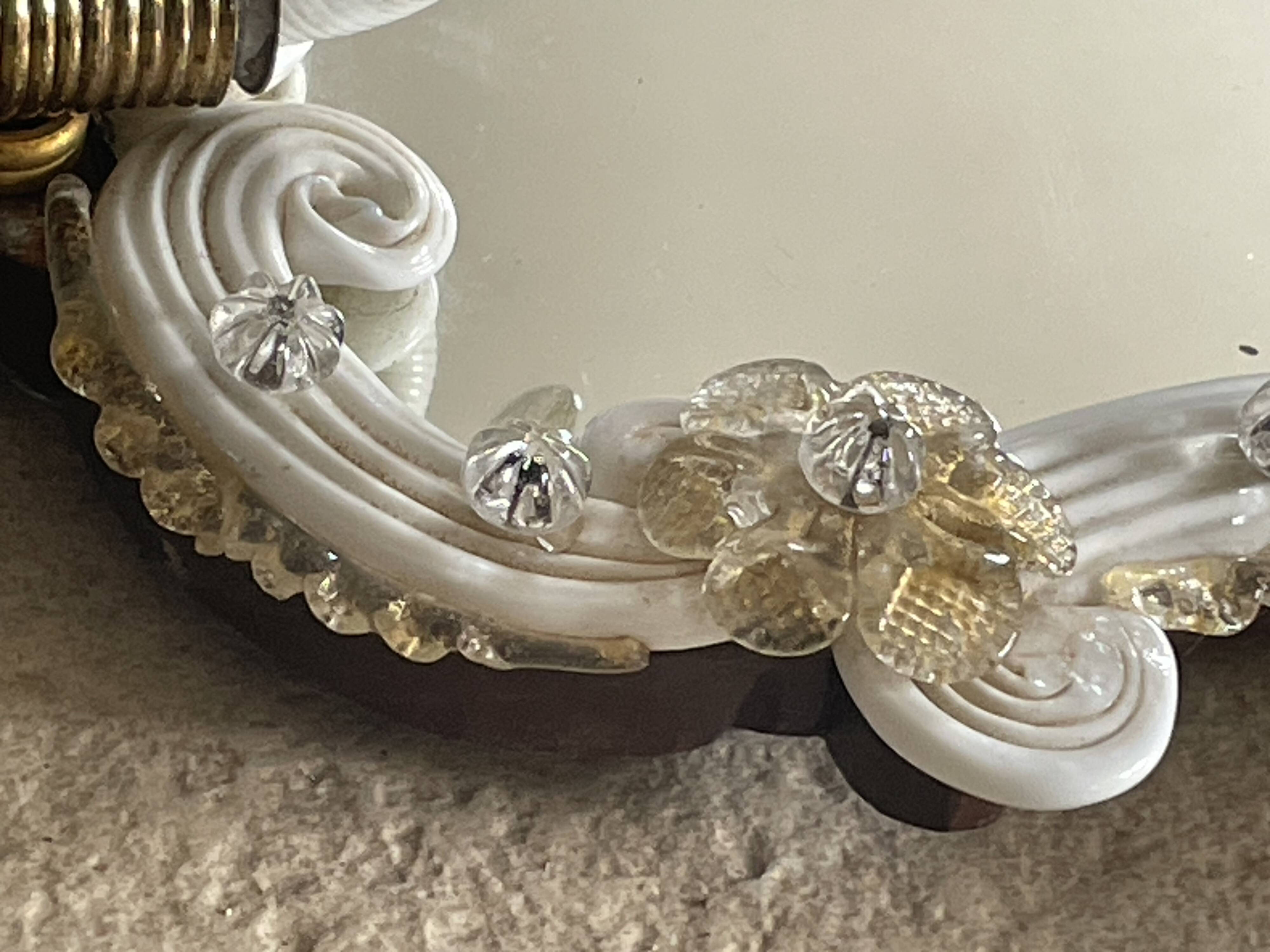 Murano glass mirror wall light