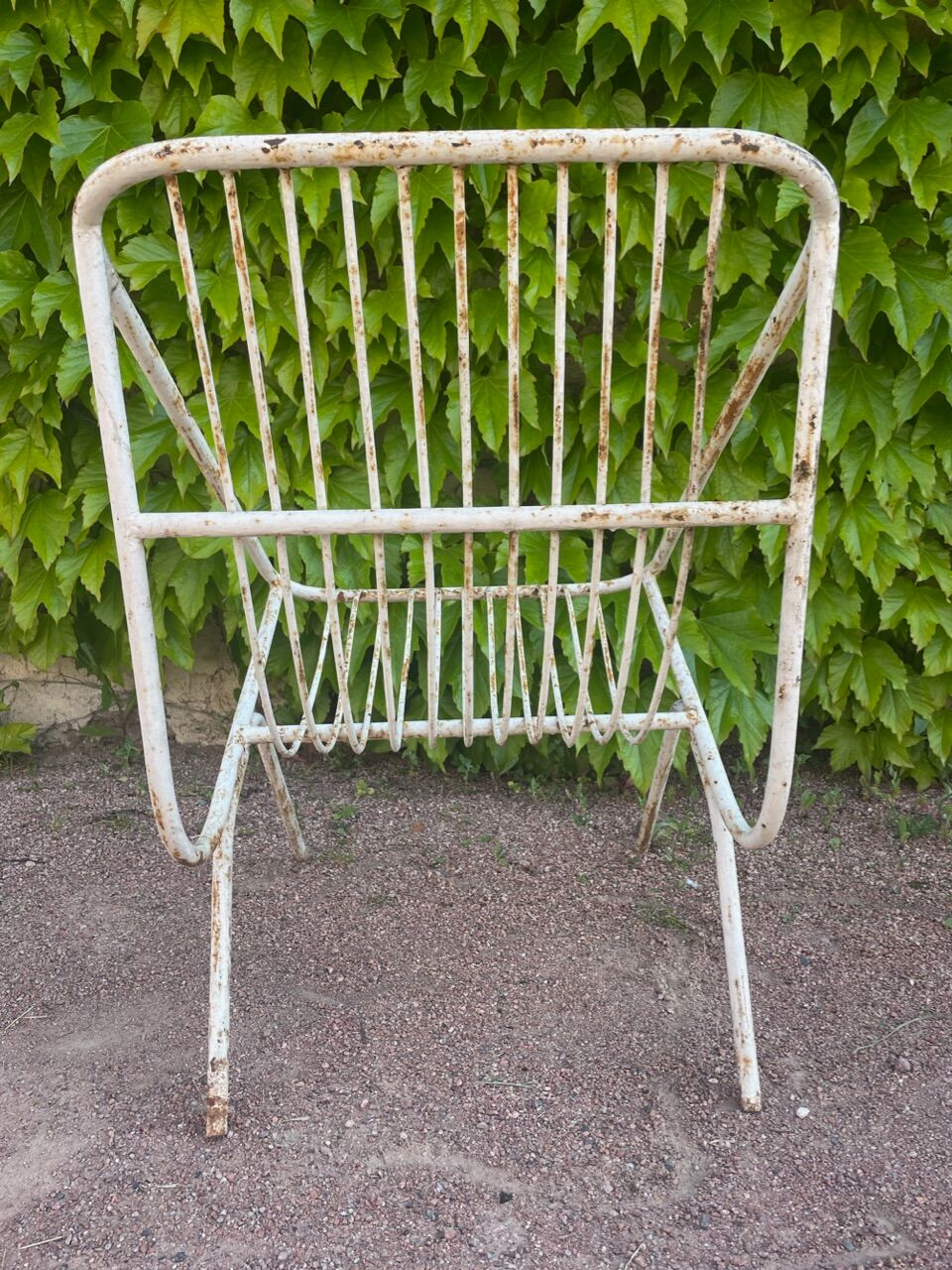 Pair of wrought iron armchairs year 60