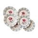 Set of 6 flat plates Dauphin de Digoin