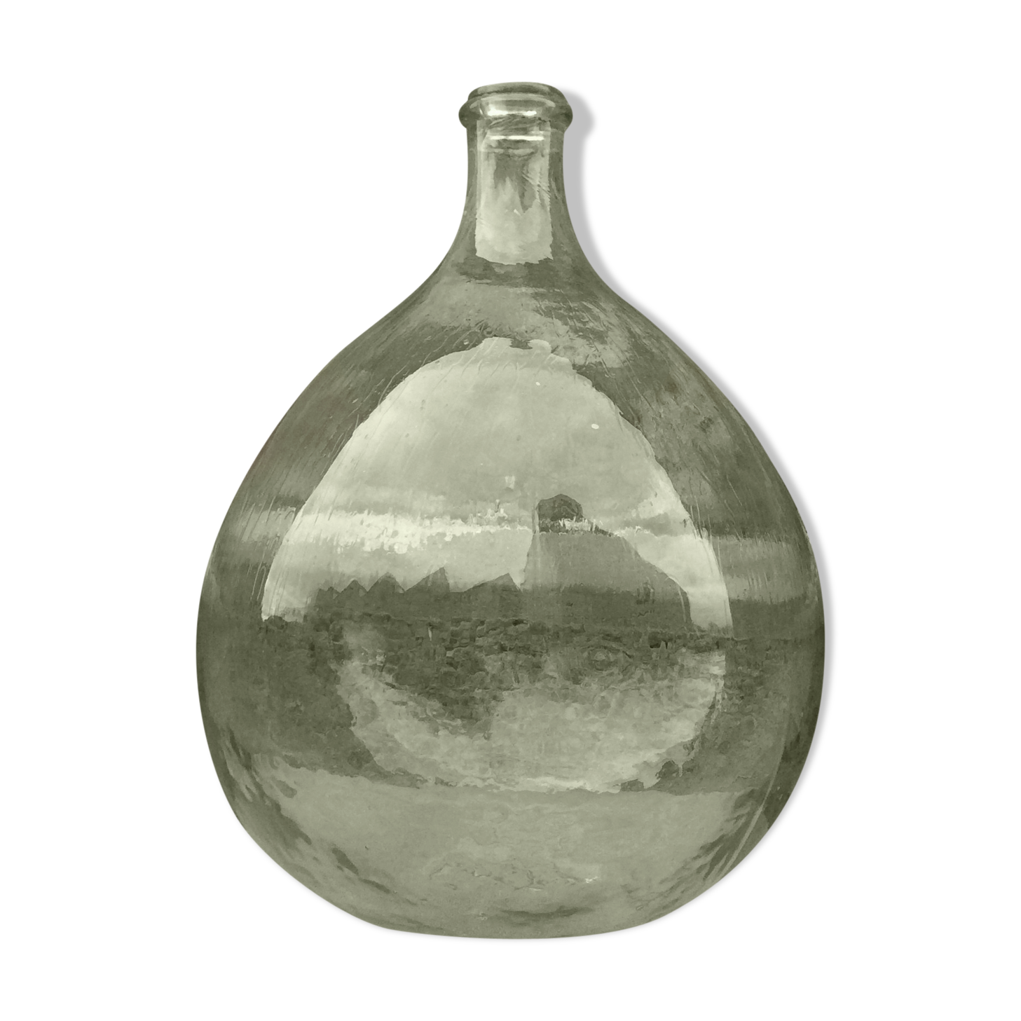 Demijohn in transparent glass, 10-litre capacity, half john
