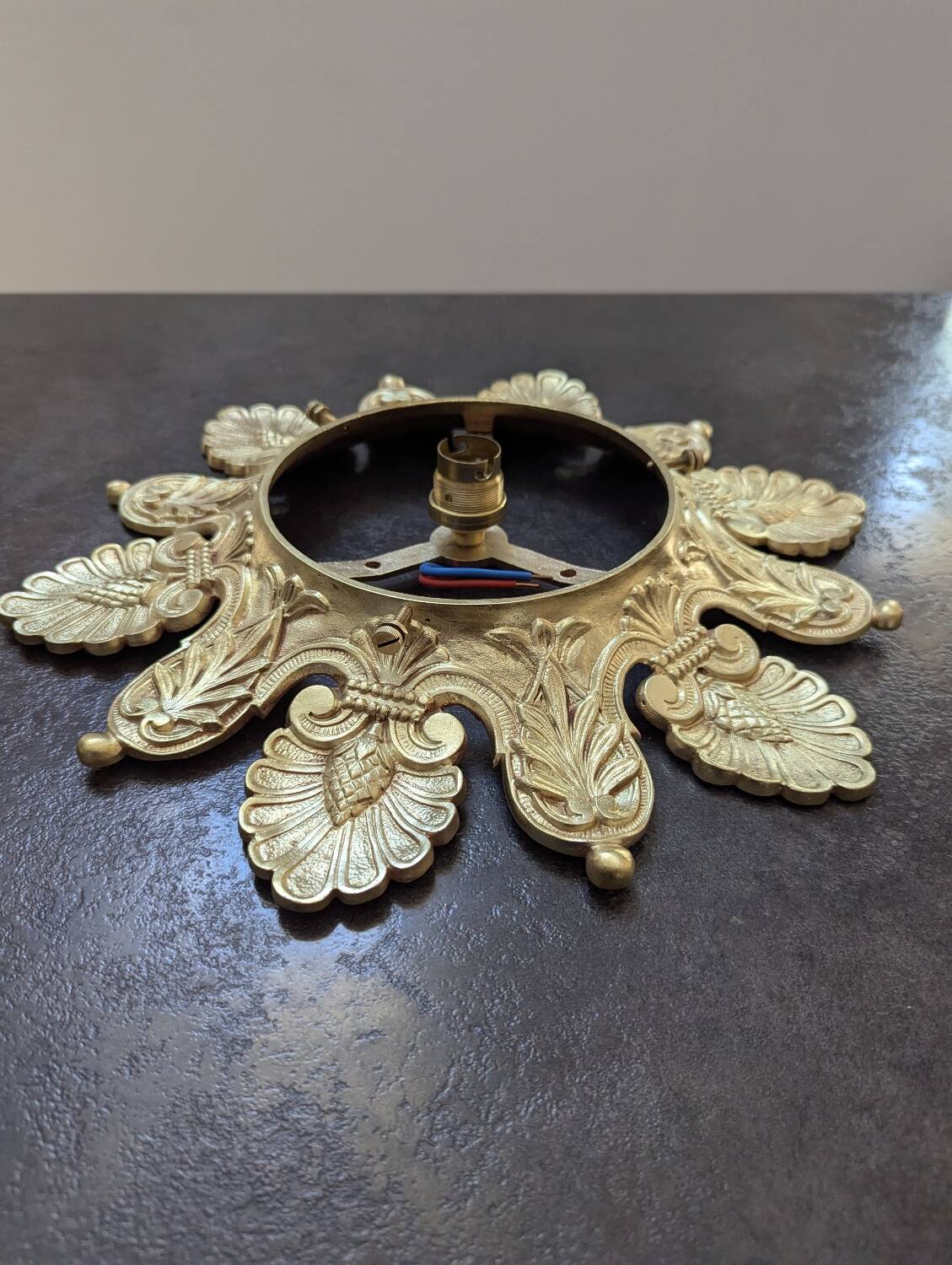Art Nouveau ceiling light, table lamp in pressed-molded glass