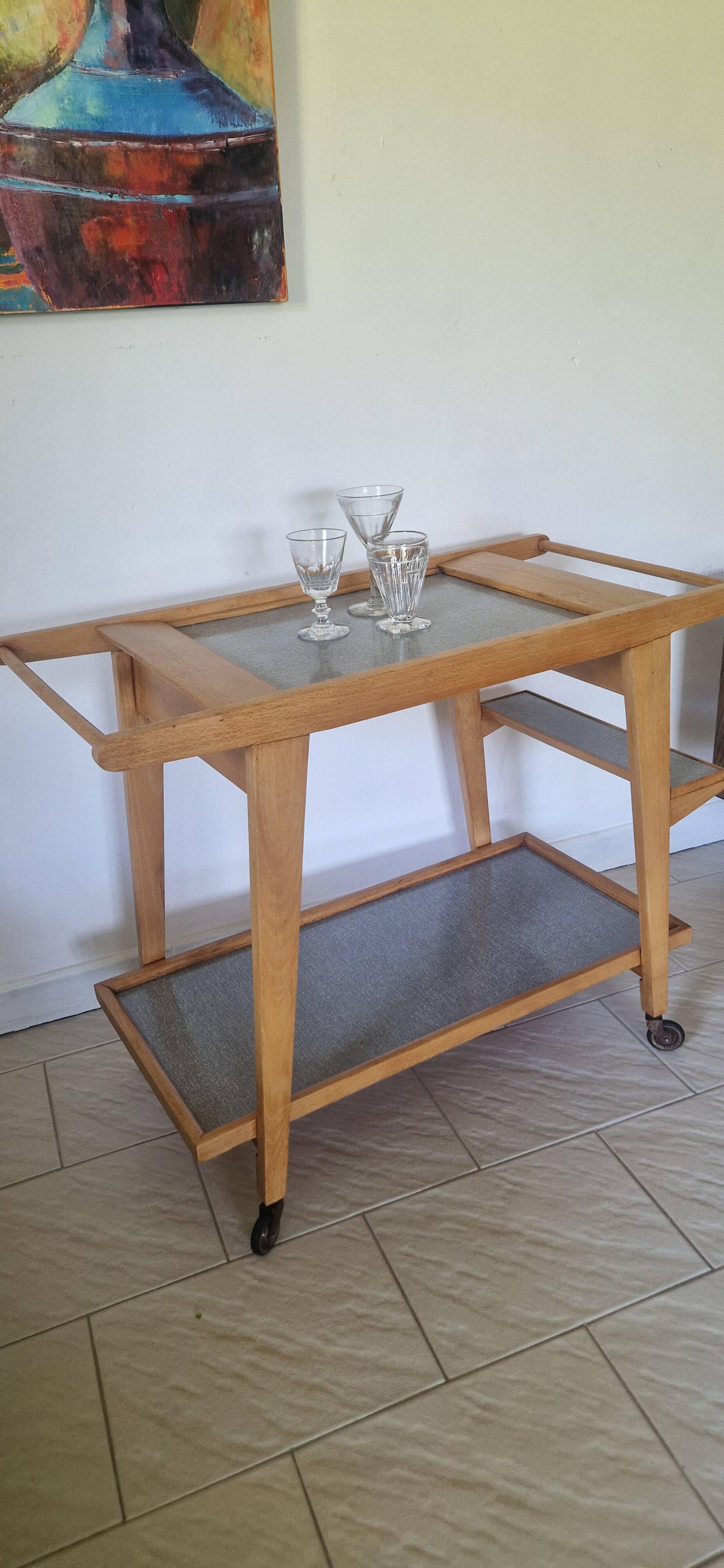 Vintage wooden sideboard from the 1970s.