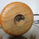 Scandinavian lamp in wood and white opaline ball 70s