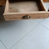 Raw wood coffee table in a country style