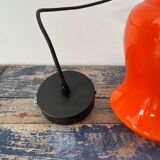Vintage electrified orange suspension lamp with new