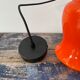 Vintage electrified orange suspension lamp with new